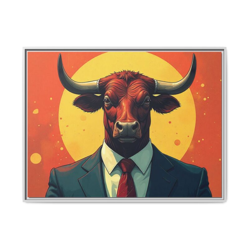 Matte Canvas, Framed Bullish Ambition - Image 98