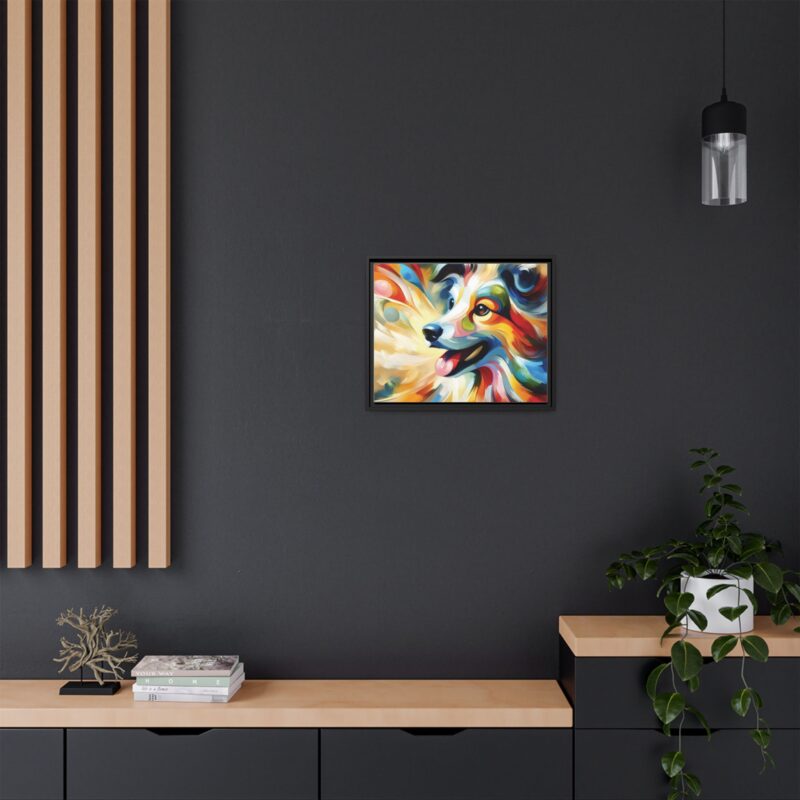 Matte Canvas, Framed Colorful Abstract Dog Canvas Art for Modern Wall Decor - Image 20