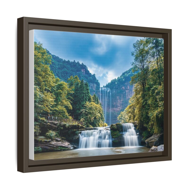 Canvas Wall Art - Waterfall Mountain Landscape - Image 51