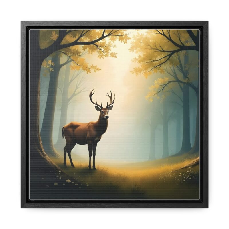 Canvas Wraps - Graceful Deer in Misty Forest Wall Art - Image 9