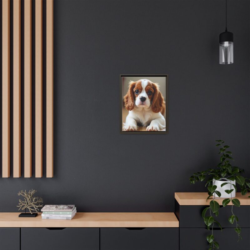 A beautifully detailed canvas print of a Cavalier King Charles Spaniel" - Image 65