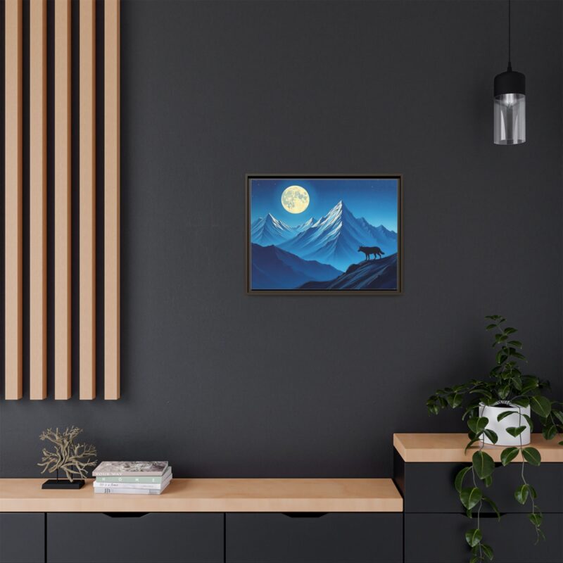 Canvas Wall Art: Moonlit Mountain Landscape - Image 73
