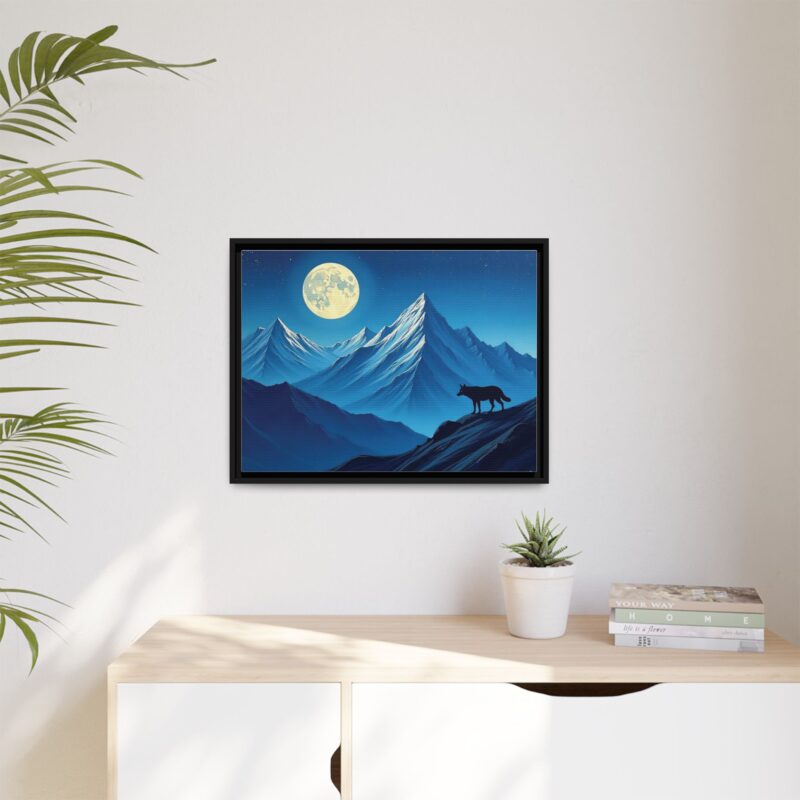 Canvas Wall Art: Moonlit Mountain Landscape - Image 24