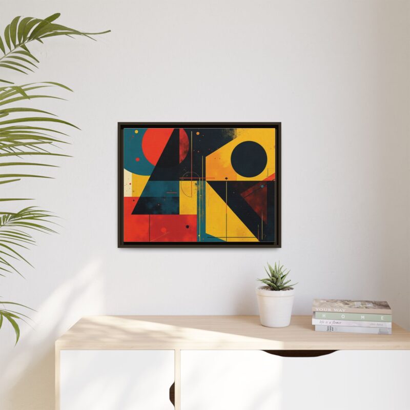 Matte Canvas, Framed Dynamic Geometry a striking abstract artwork - Image 76