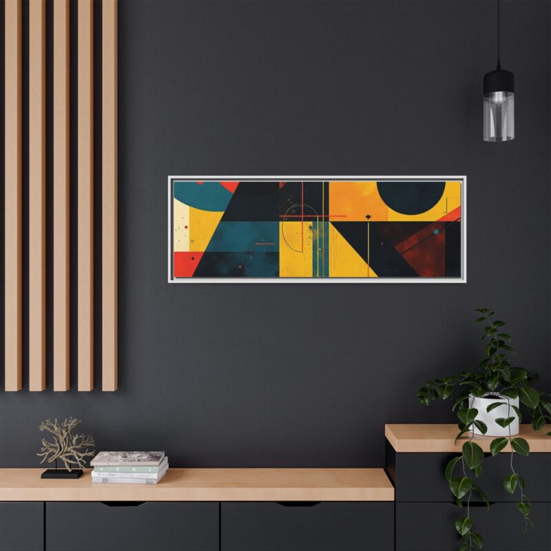 Matte Canvas, Framed Dynamic Geometry a striking abstract artwork - Image 141