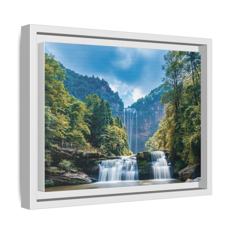 Canvas Wall Art - Waterfall Mountain Landscape - Image 47