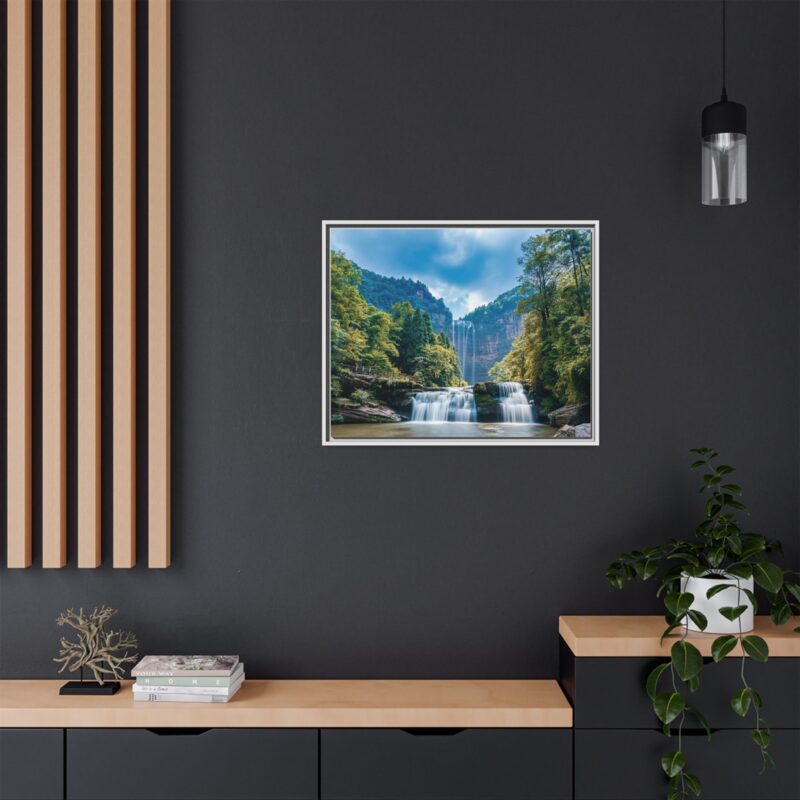 Canvas Wall Art - Waterfall Mountain Landscape - Image 129