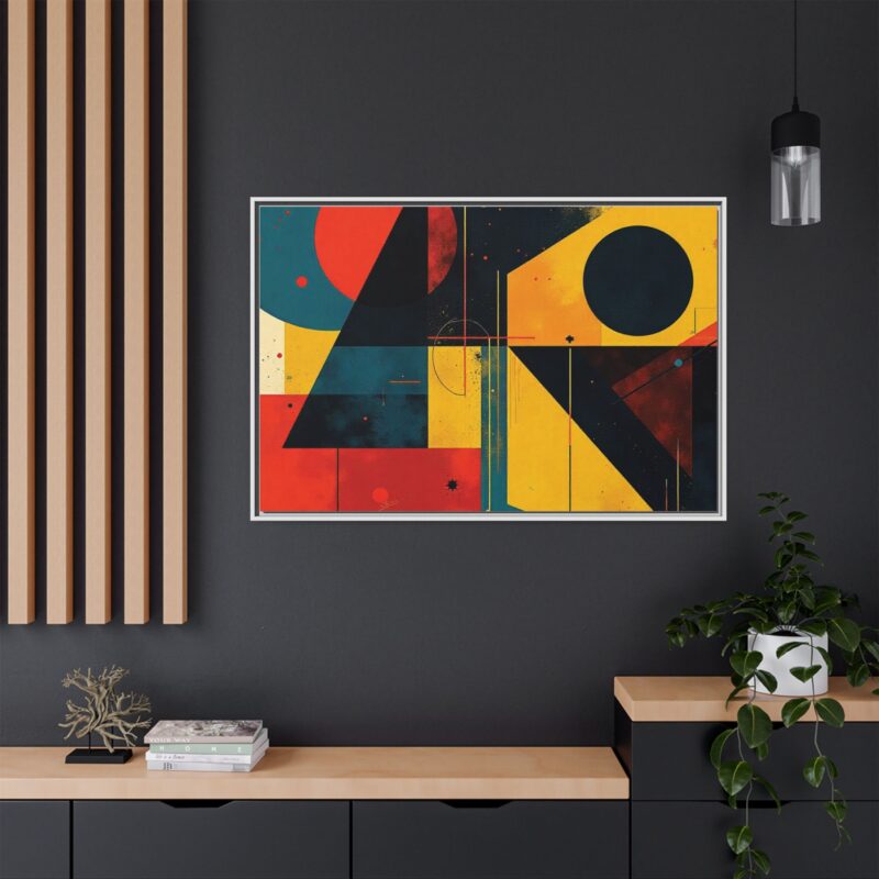 Matte Canvas, Framed Dynamic Geometry a striking abstract artwork - Image 117