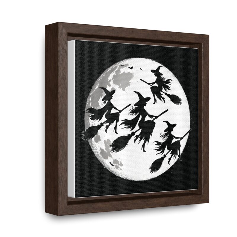 Canvas Wraps - Elegant Witch Silhouettes on Broomsticks Halloween Wall Art - Image 13