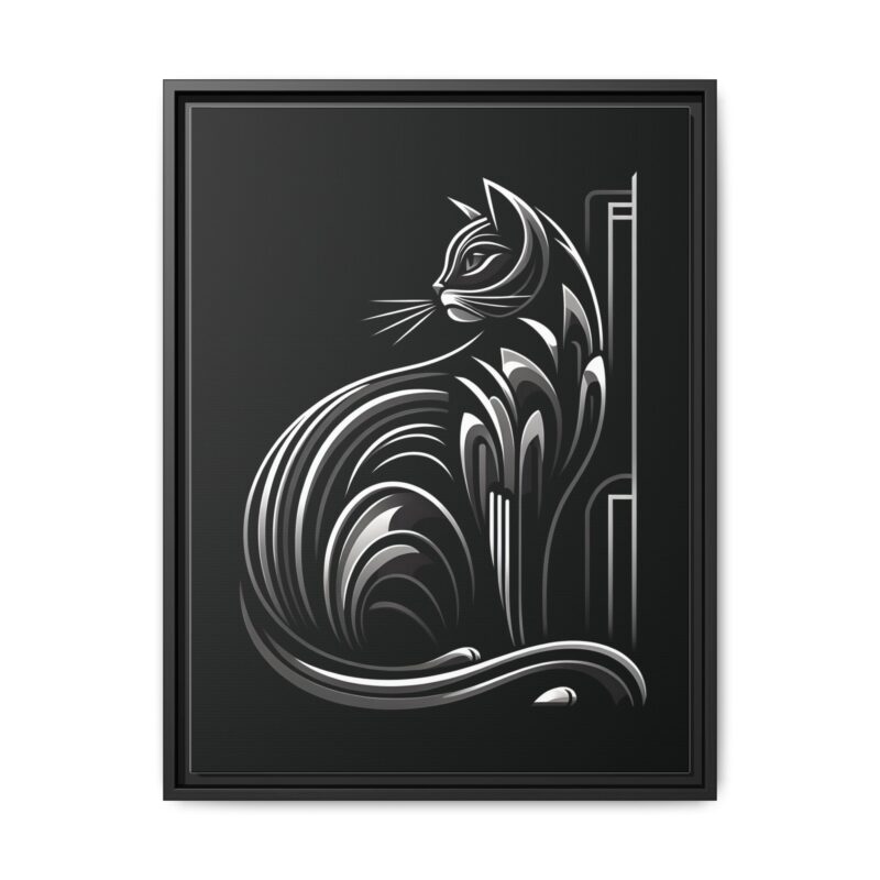 Unique and Eye-Catching: Black Cat Art Deco Wall Decor - Image 22