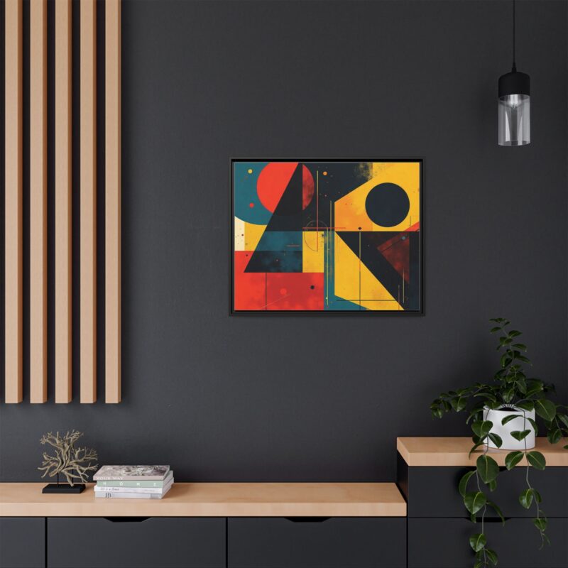 Matte Canvas, Framed Dynamic Geometry a striking abstract artwork - Image 121
