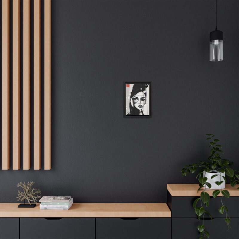 Canvas Art on An elegant and modern black-and-white abstract portrait - Image 5