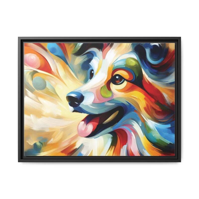 Matte Canvas, Framed Colorful Abstract Dog Canvas Art for Modern Wall Decor - Image 21