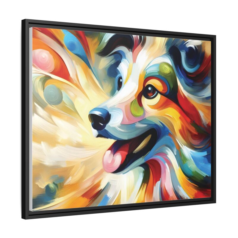 Matte Canvas, Framed Colorful Abstract Dog Canvas Art for Modern Wall Decor - Image 50