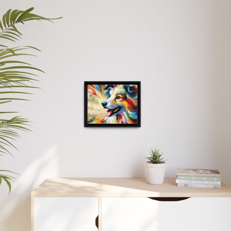 Matte Canvas, Framed Colorful Abstract Dog Canvas Art for Modern Wall Decor - Image 11
