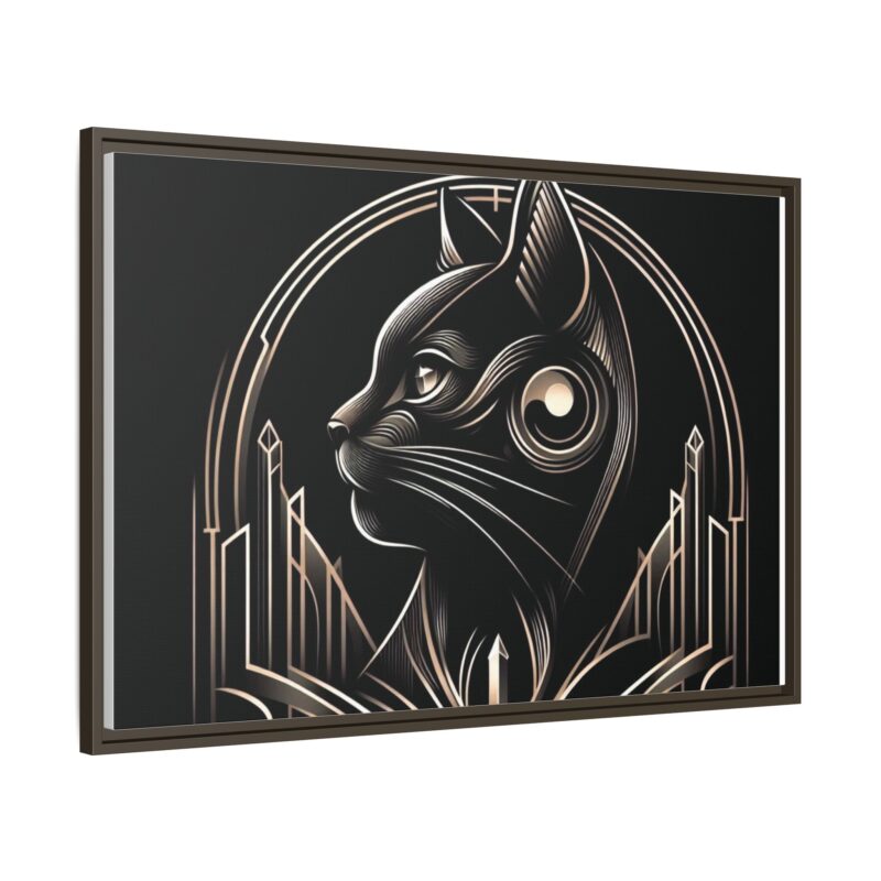 Elegant Art Deco Black Cat Canvas - Dark and Luxurious Wall Art Design - Image 38