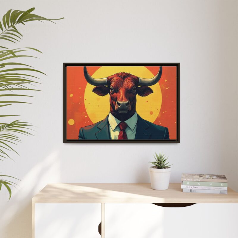 Matte Canvas, Framed Bullish Ambition - Image 72