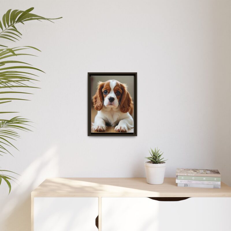 A beautifully detailed canvas print of a Cavalier King Charles Spaniel" - Image 60