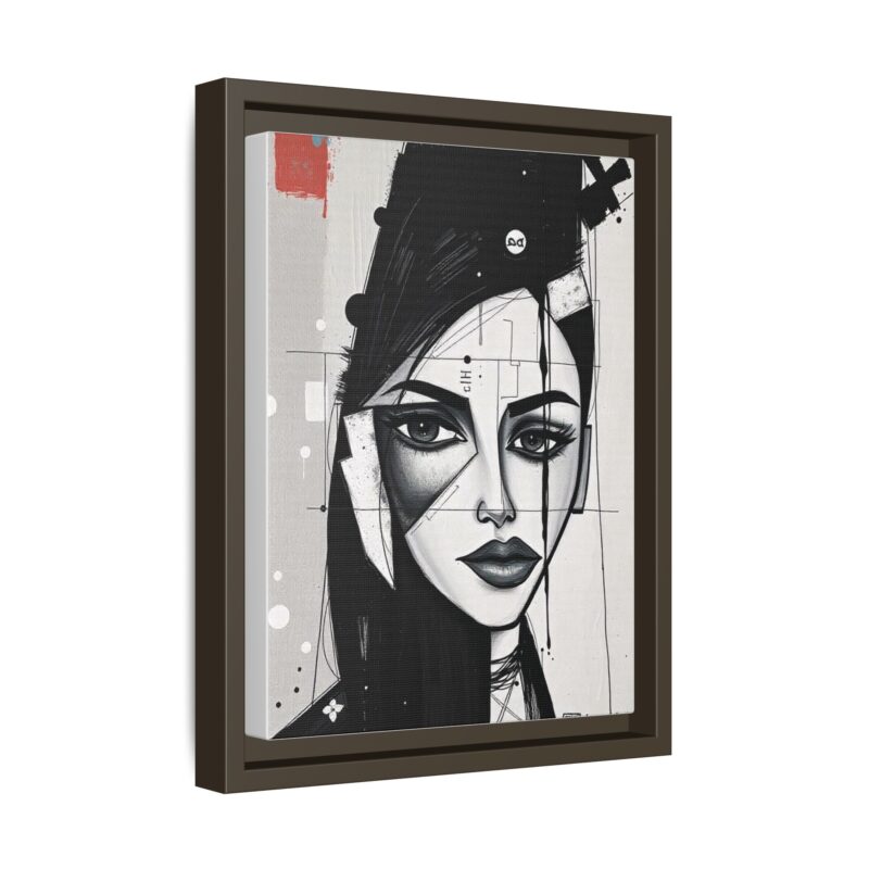 Canvas Art on An elegant and modern black-and-white abstract portrait - Image 31