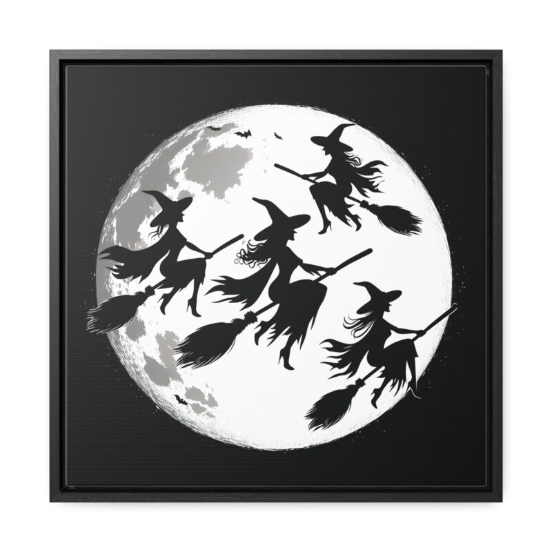 Canvas Wraps - Elegant Witch Silhouettes on Broomsticks Halloween Wall Art - Image 27