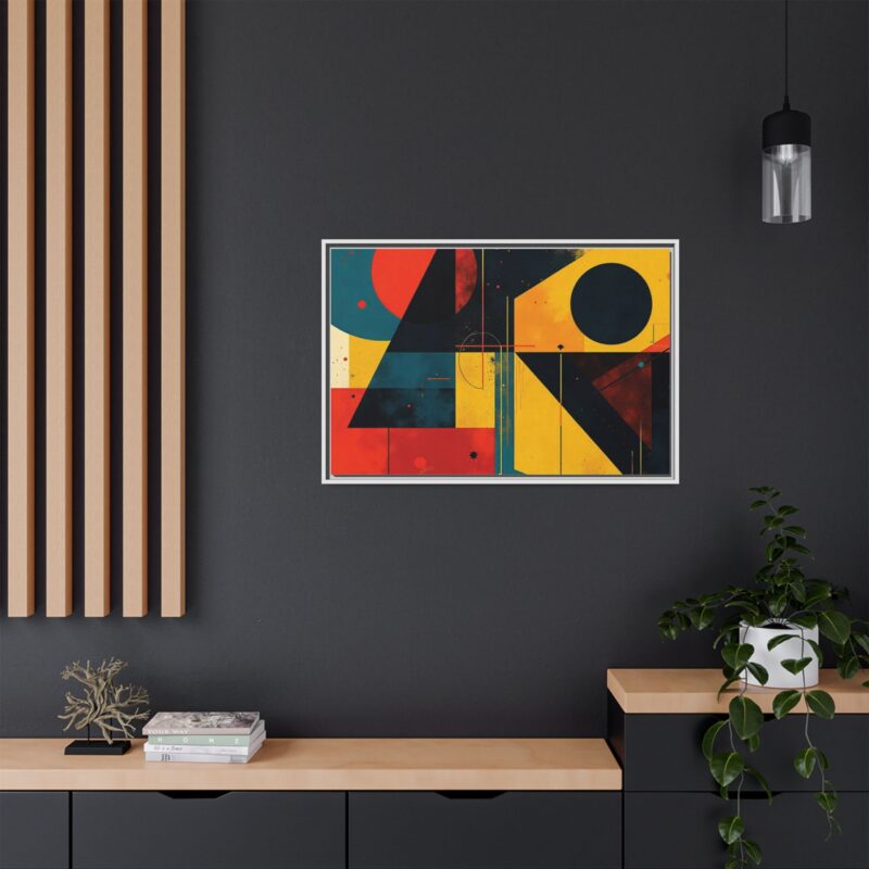 Matte Canvas, Framed Dynamic Geometry a striking abstract artwork - Image 100