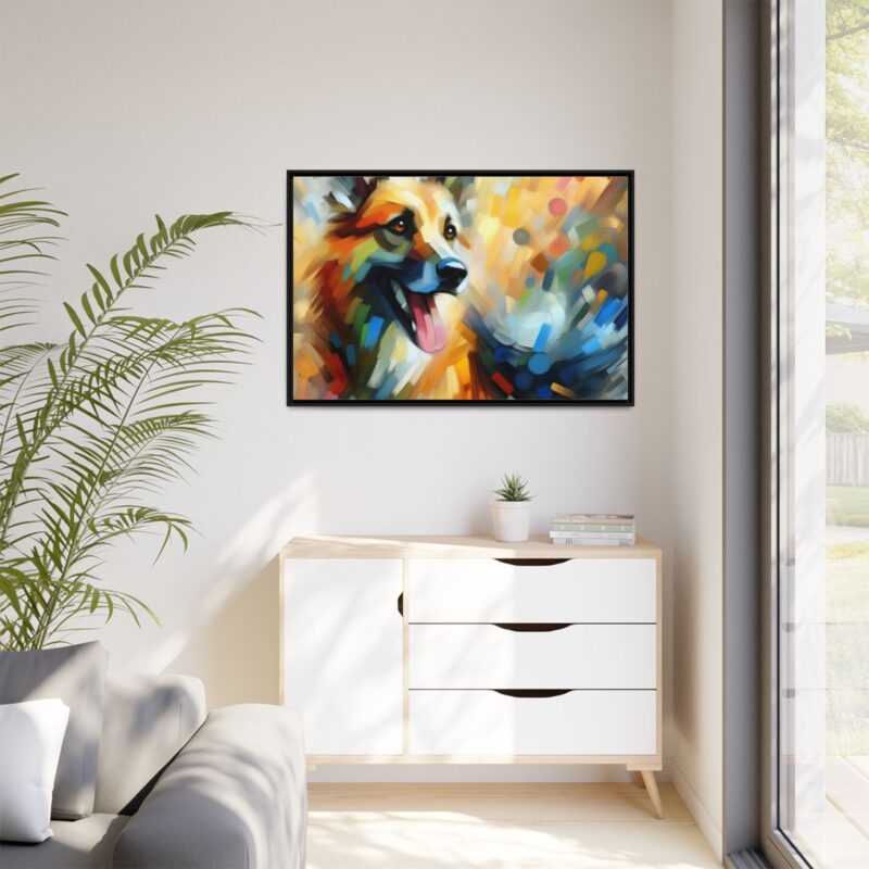 Abstract Dog Portrait Art - Unique Canvas for Pet Lovers - Image 4