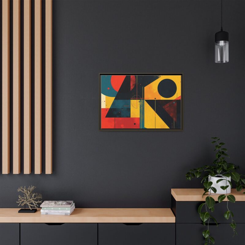 Matte Canvas, Framed Dynamic Geometry a striking abstract artwork - Image 81