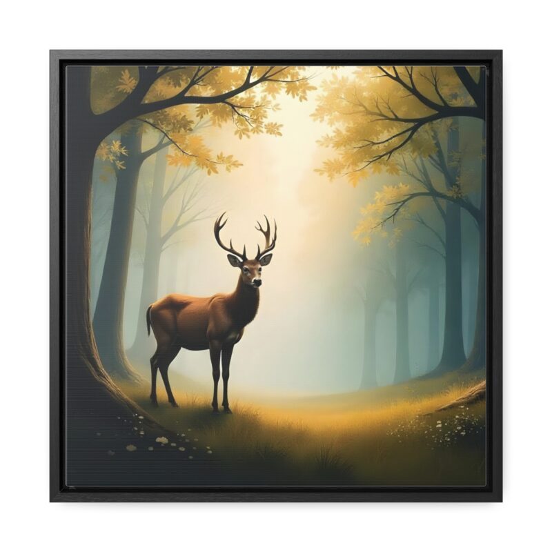 Canvas Wraps - Graceful Deer in Misty Forest Wall Art - Image 17