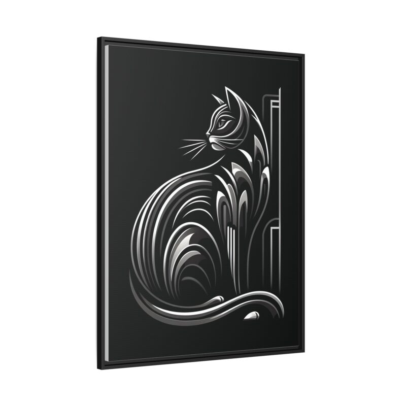 Unique and Eye-Catching: Black Cat Art Deco Wall Decor - Image 3