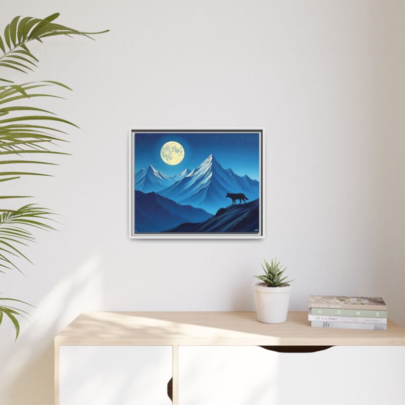 Canvas Wall Art: Moonlit Mountain Landscape - Image 72