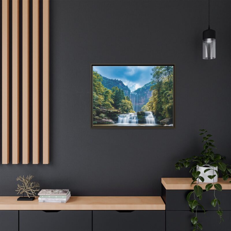 Canvas Wall Art - Waterfall Mountain Landscape - Image 89