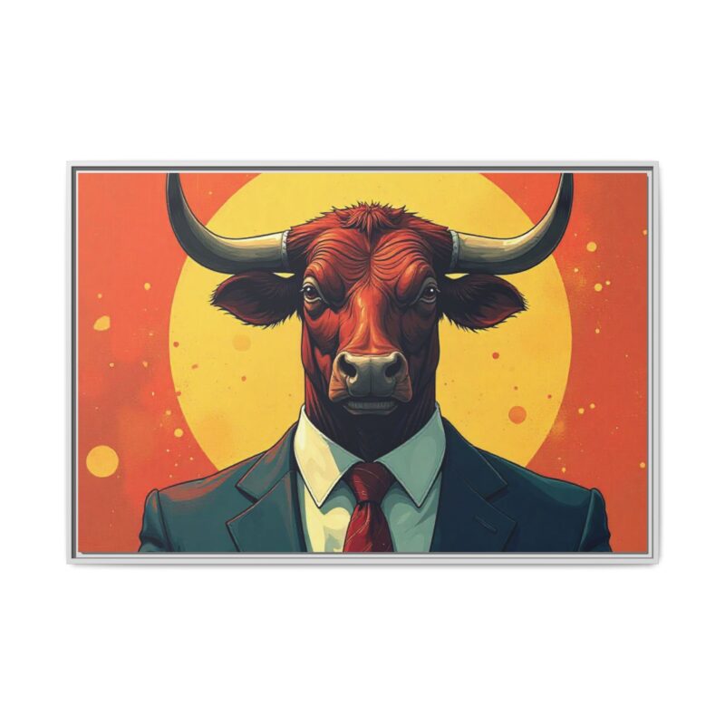 Matte Canvas, Framed Bullish Ambition - Image 106