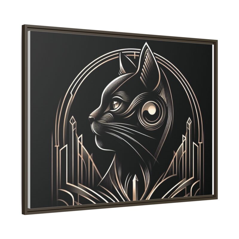 Elegant Art Deco Black Cat Canvas - Dark and Luxurious Wall Art Design - Image 42