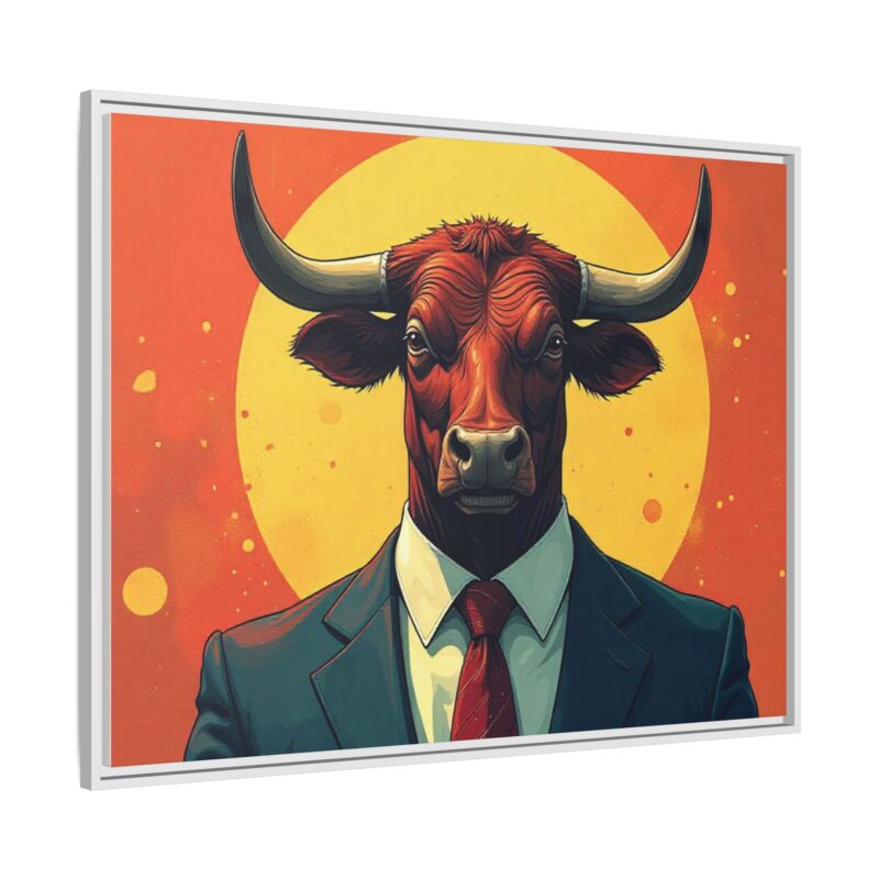Matte Canvas, Framed Bullish Ambition - Image 99