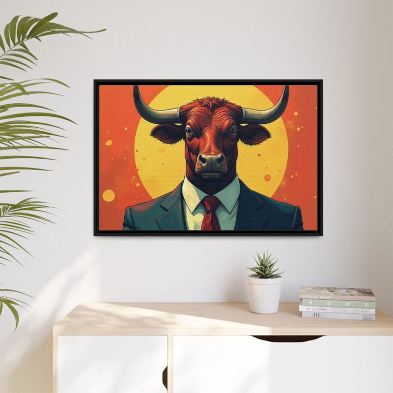 Matte Canvas, Framed Bullish Ambition - Image 32