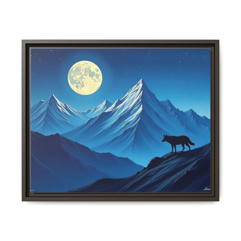 Canvas Wall Art: Moonlit Mountain Landscape - Image 66