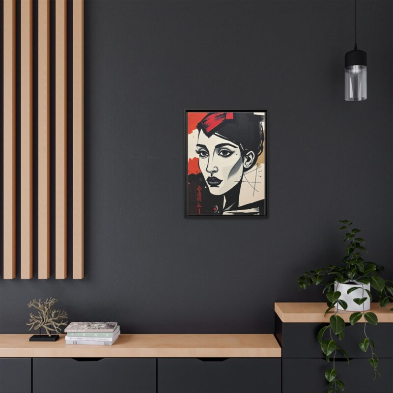 Wall Art Print of A black and white abstract portrait of a woman's face - Image 21