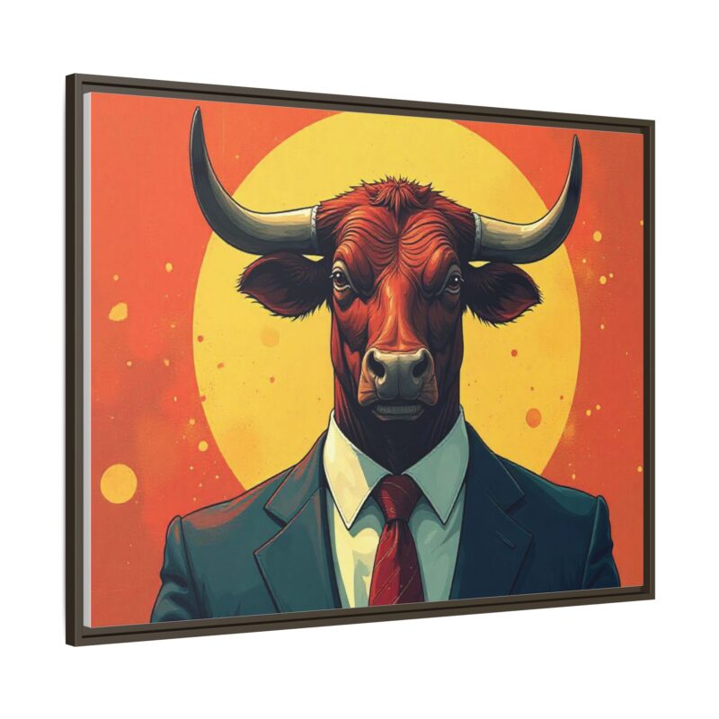 Matte Canvas, Framed Bullish Ambition - Image 95