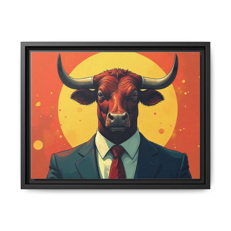 Matte Canvas, Framed Bullish Ambition - Image 14