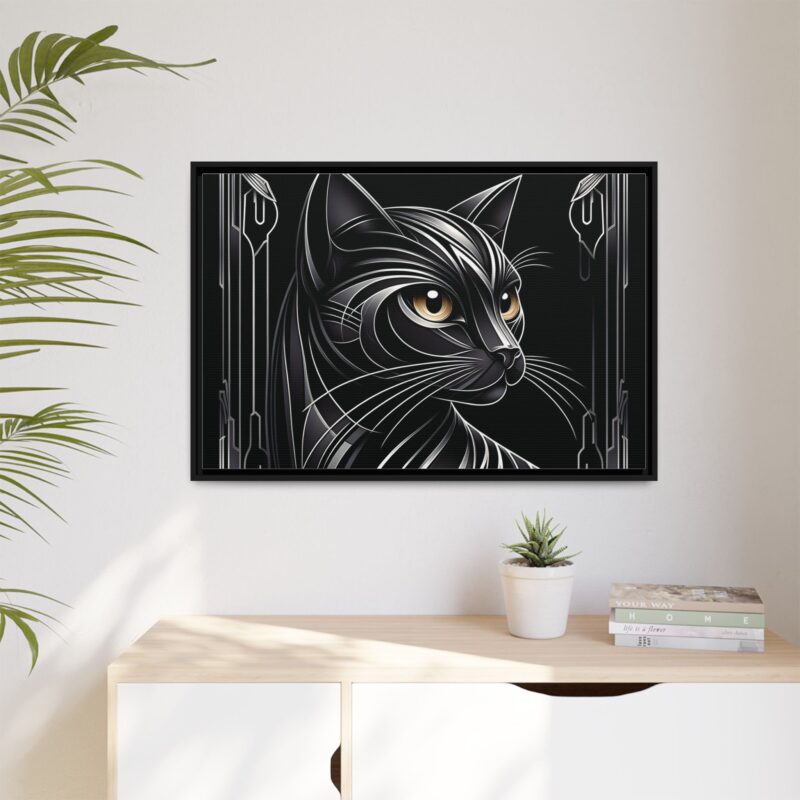 Glamorous Black Cat Art Deco Prints - Stylish and Dark Home Decor - Image 33