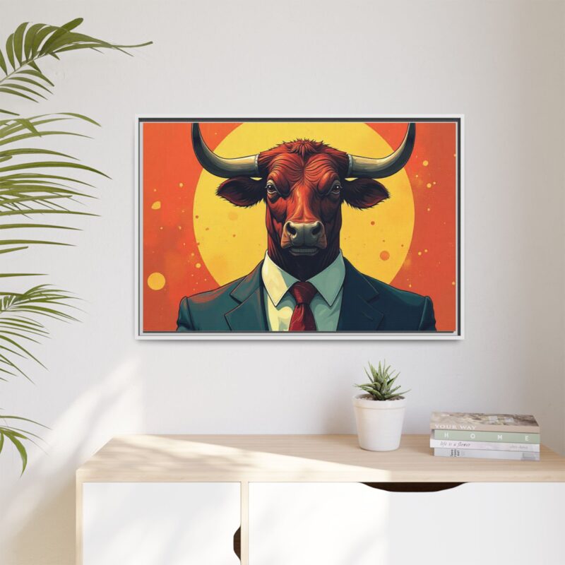 Matte Canvas, Framed Bullish Ambition - Image 92