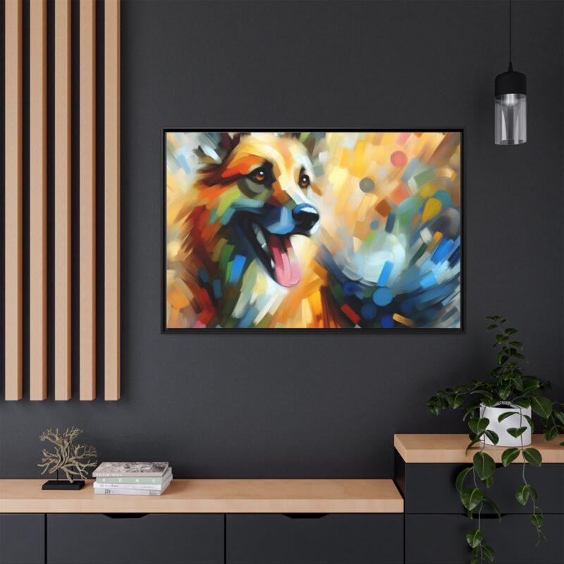 Abstract Dog Portrait Art - Unique Canvas for Pet Lovers