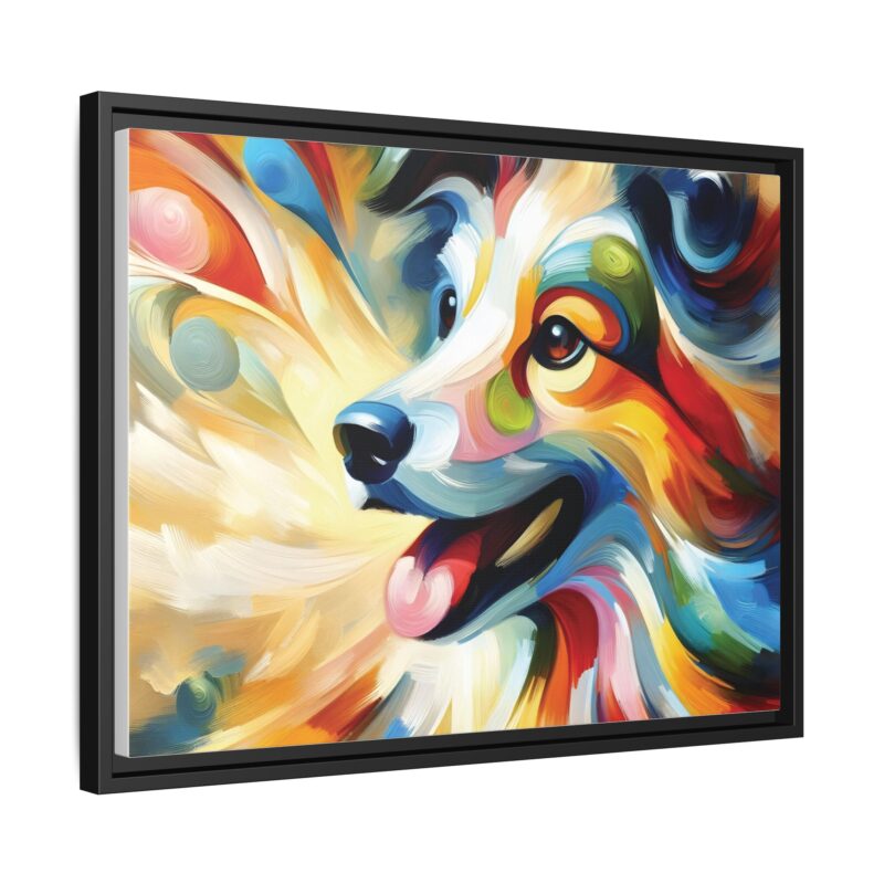 Matte Canvas, Framed Colorful Abstract Dog Canvas Art for Modern Wall Decor - Image 22