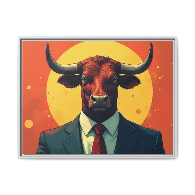 Matte Canvas, Framed Bullish Ambition - Image 81