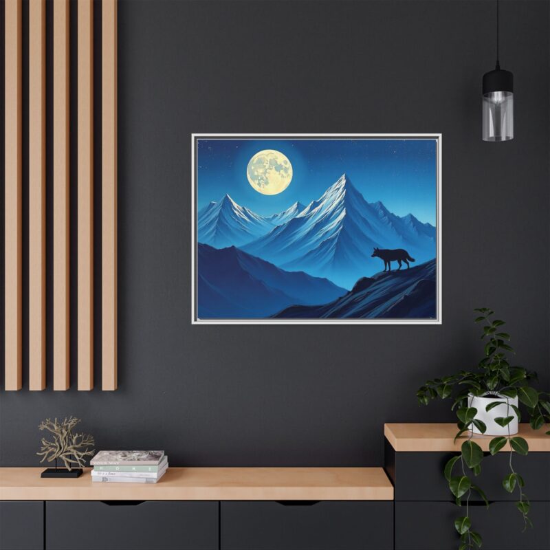 Canvas Wall Art: Moonlit Mountain Landscape - Image 109