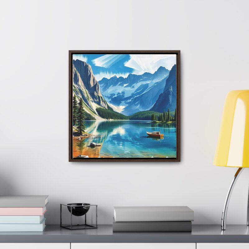 Canvas Wrap Mountain Lake Wall Art - Image 24