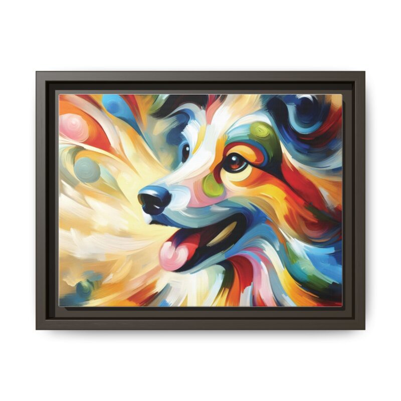 Matte Canvas, Framed Colorful Abstract Dog Canvas Art for Modern Wall Decor - Image 41