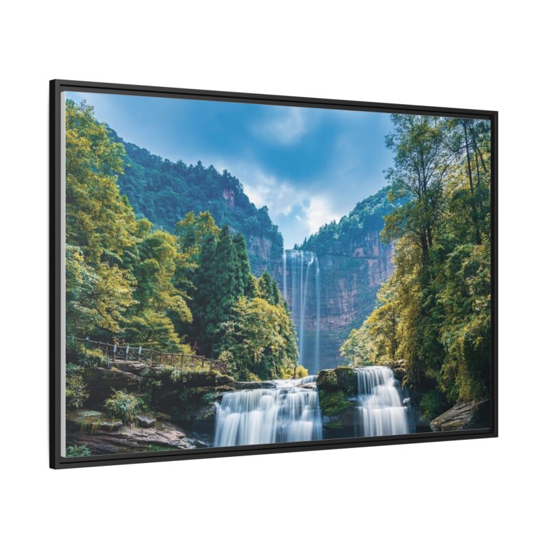 Canvas Wall Art - Waterfall Mountain Landscape - Image 3