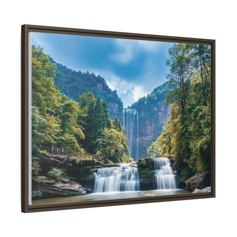 Canvas Wall Art - Waterfall Mountain Landscape - Image 97