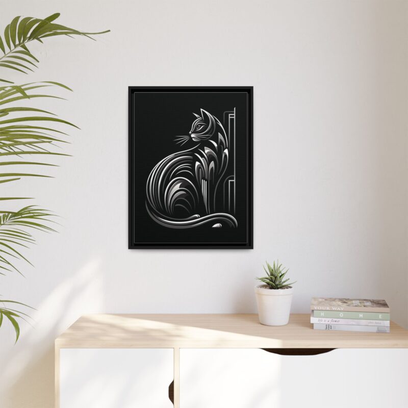 Unique and Eye-Catching: Black Cat Art Deco Wall Decor - Image 21